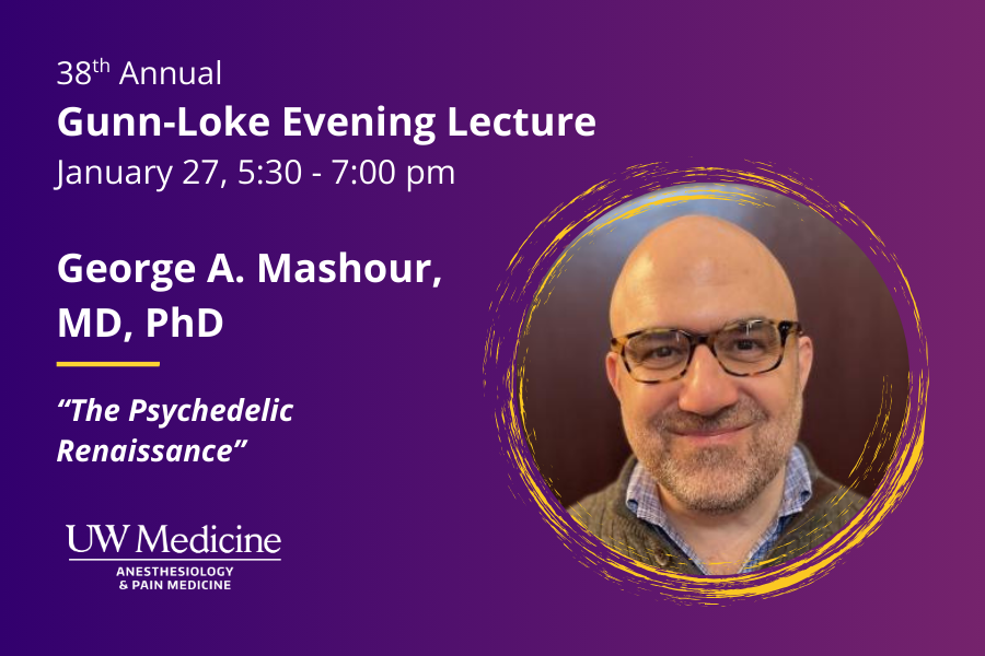 Dr. George Mashour with text 